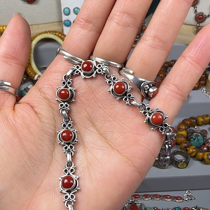 琴***吊坠925银藏地密码手链