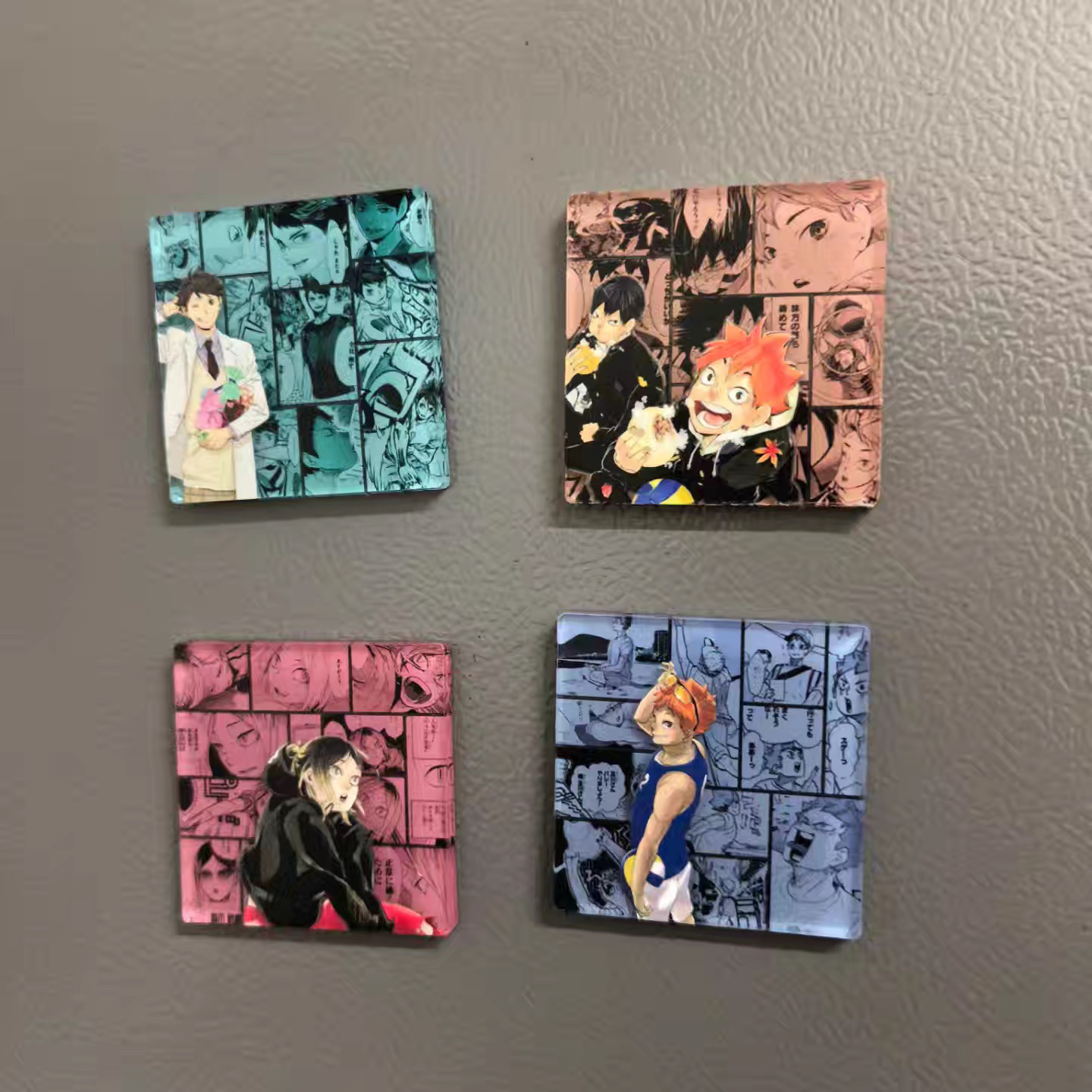 排球少年亚克力冰箱贴滴胶diy双层浮雕冰箱贴