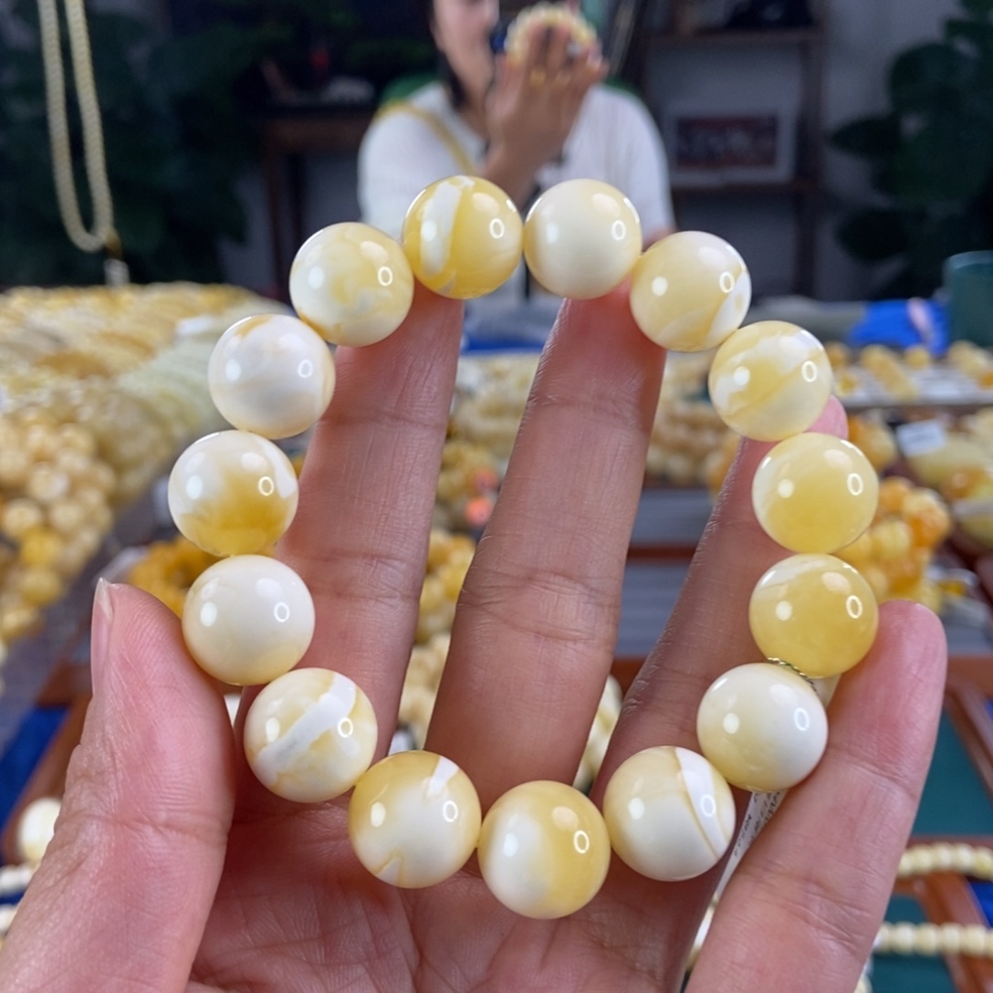 琥珀手链未镶嵌14圆珠23.55