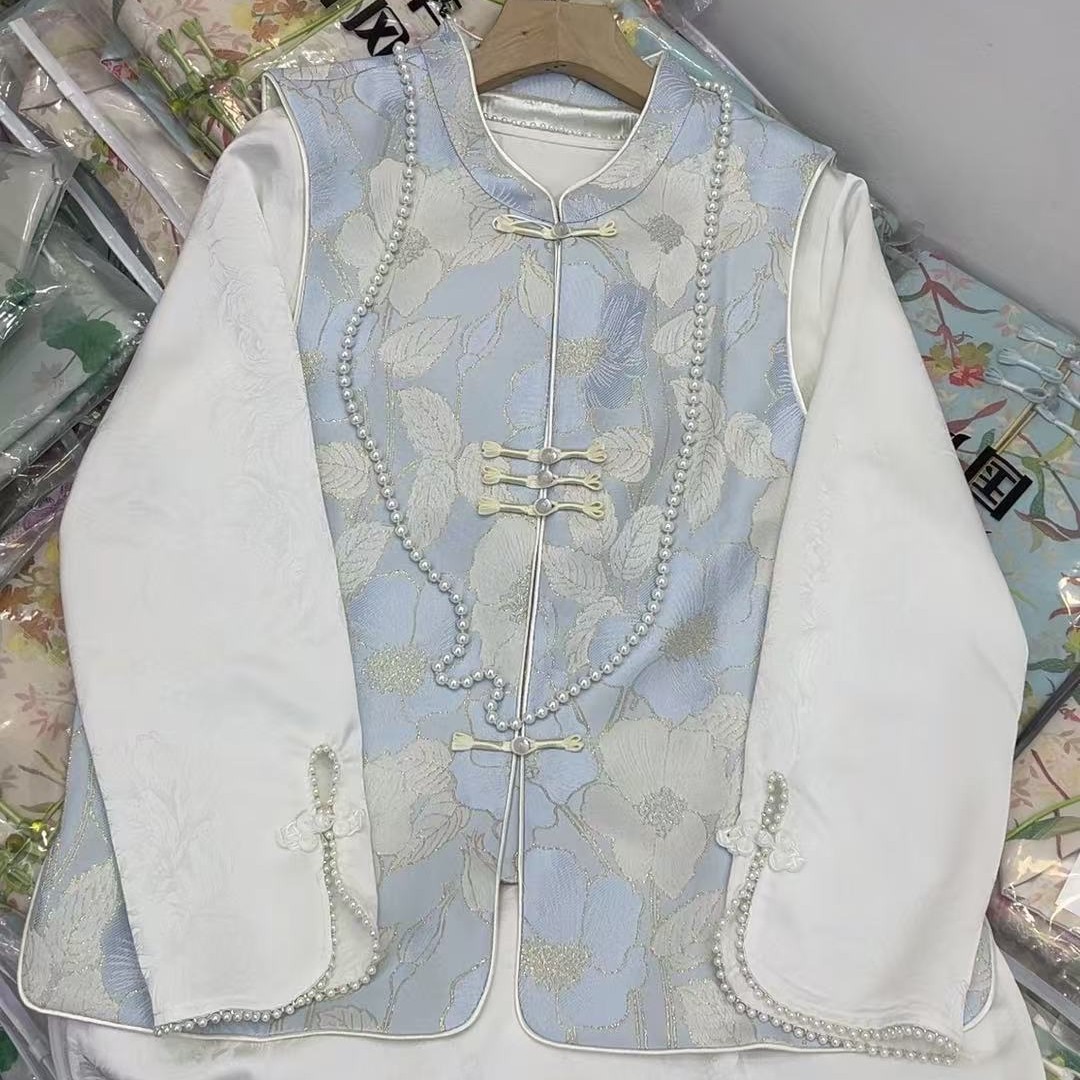 新中式爆款马甲宋锦提花女坎肩