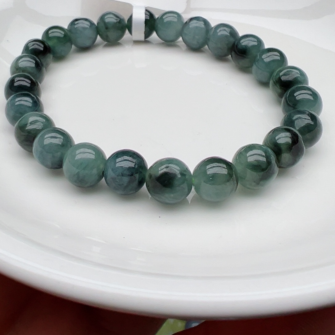 翡翠手链未镶嵌天然翡翠