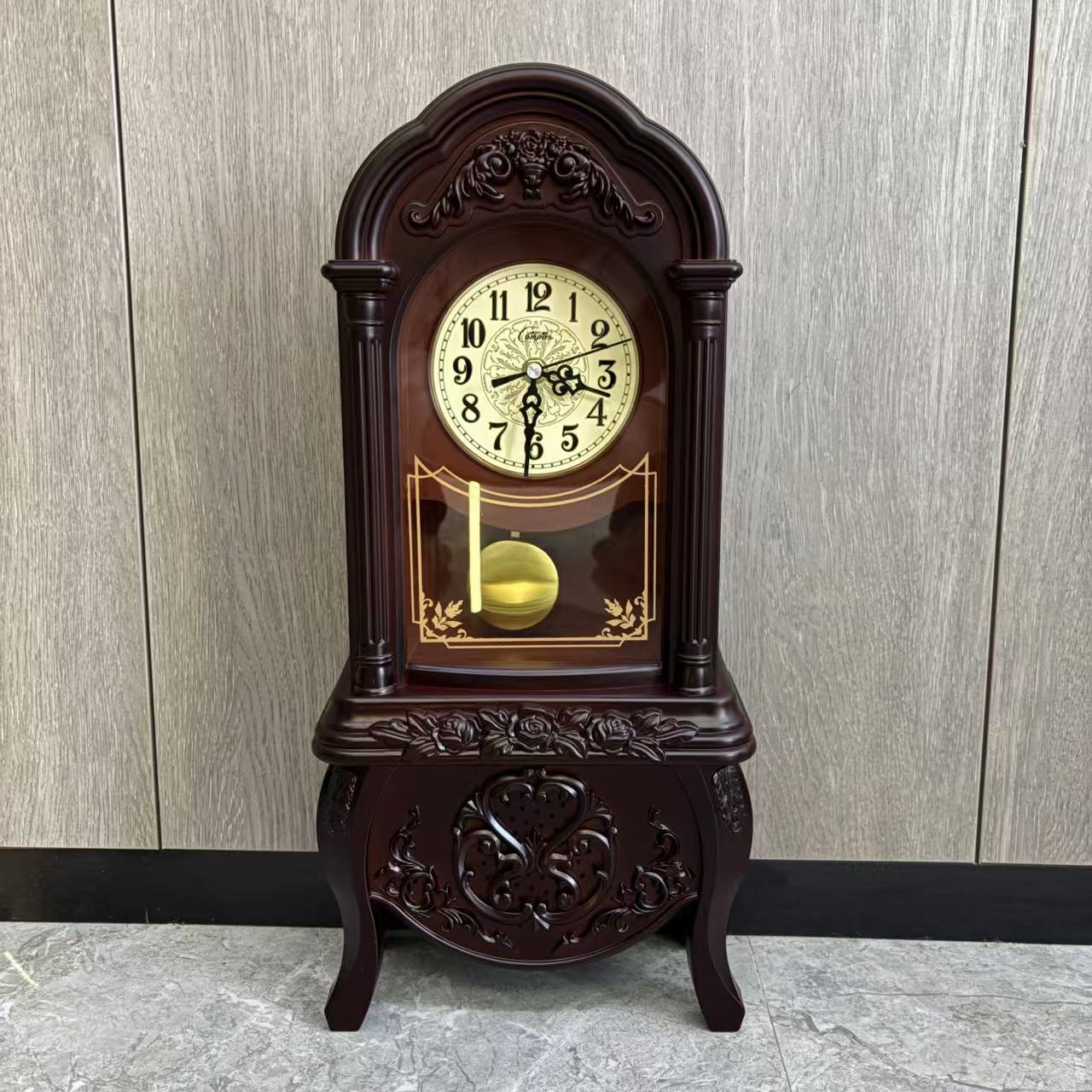 m933欧式复古座钟客厅创意时钟台式卧室静音摆件时尚大号台钟