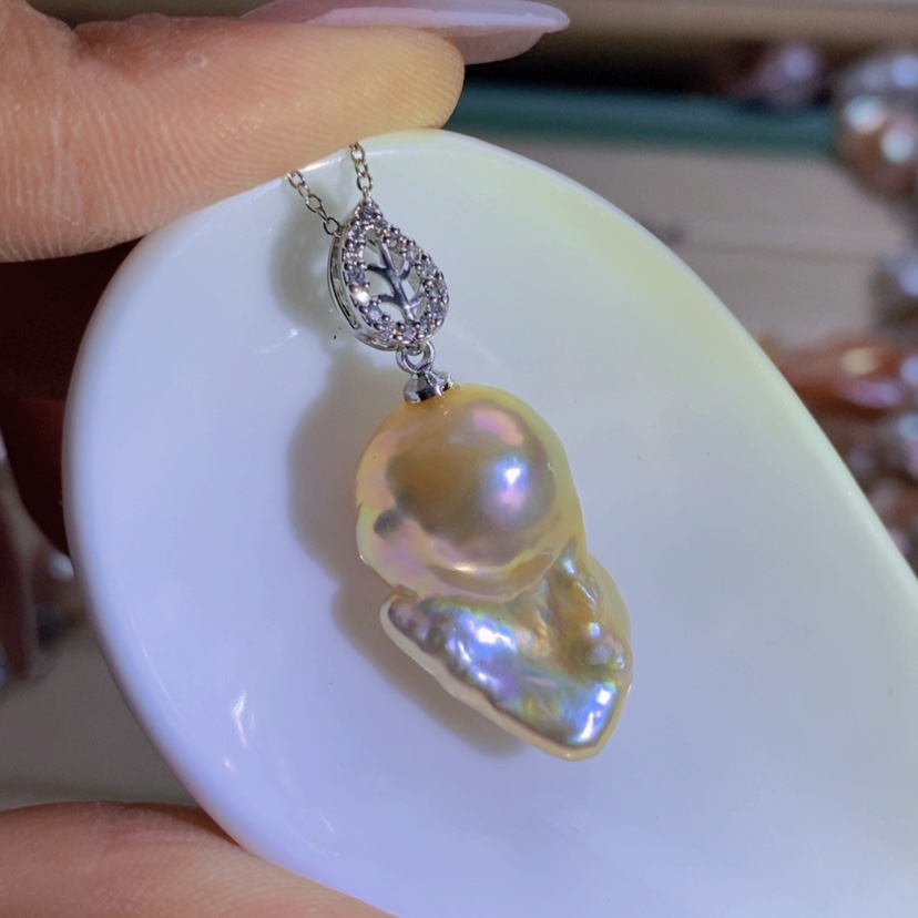 【闪购商品】淡水珍珠天然珍珠（微瑕）合金