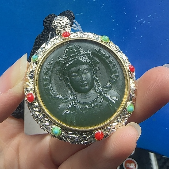 和田玉合金挂件挂件