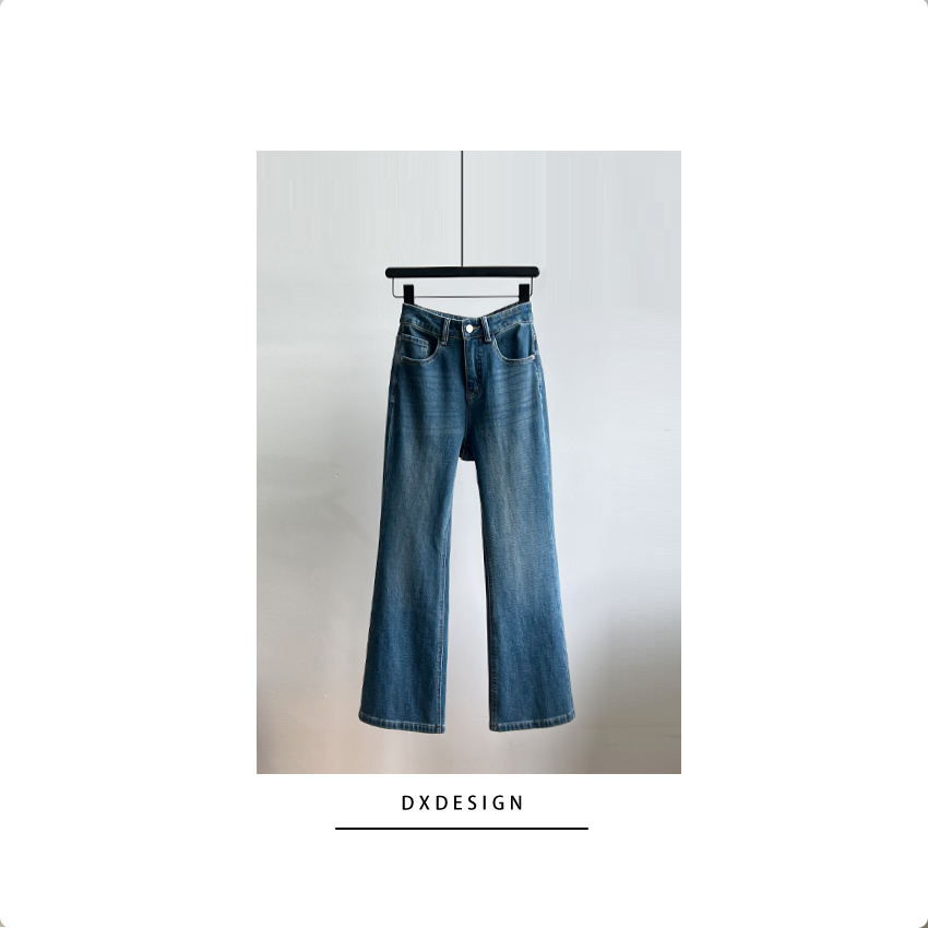 版型面料绝！四面弹微喇叭小个子牛仔裤女经典百搭舒适显瘦九分裤