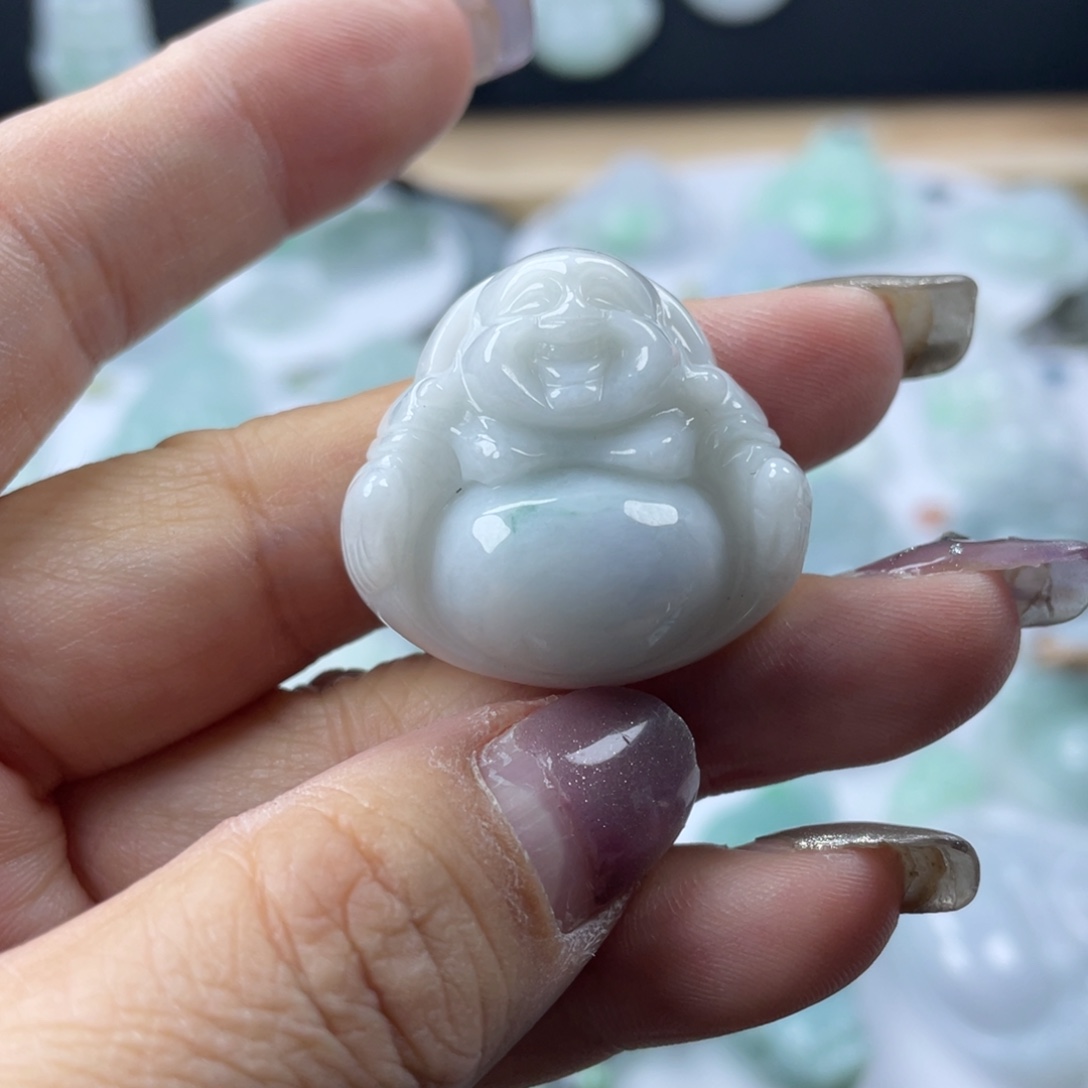 翡翠未镶嵌项圈佛公厚装微瑕介意勿拍不退不换