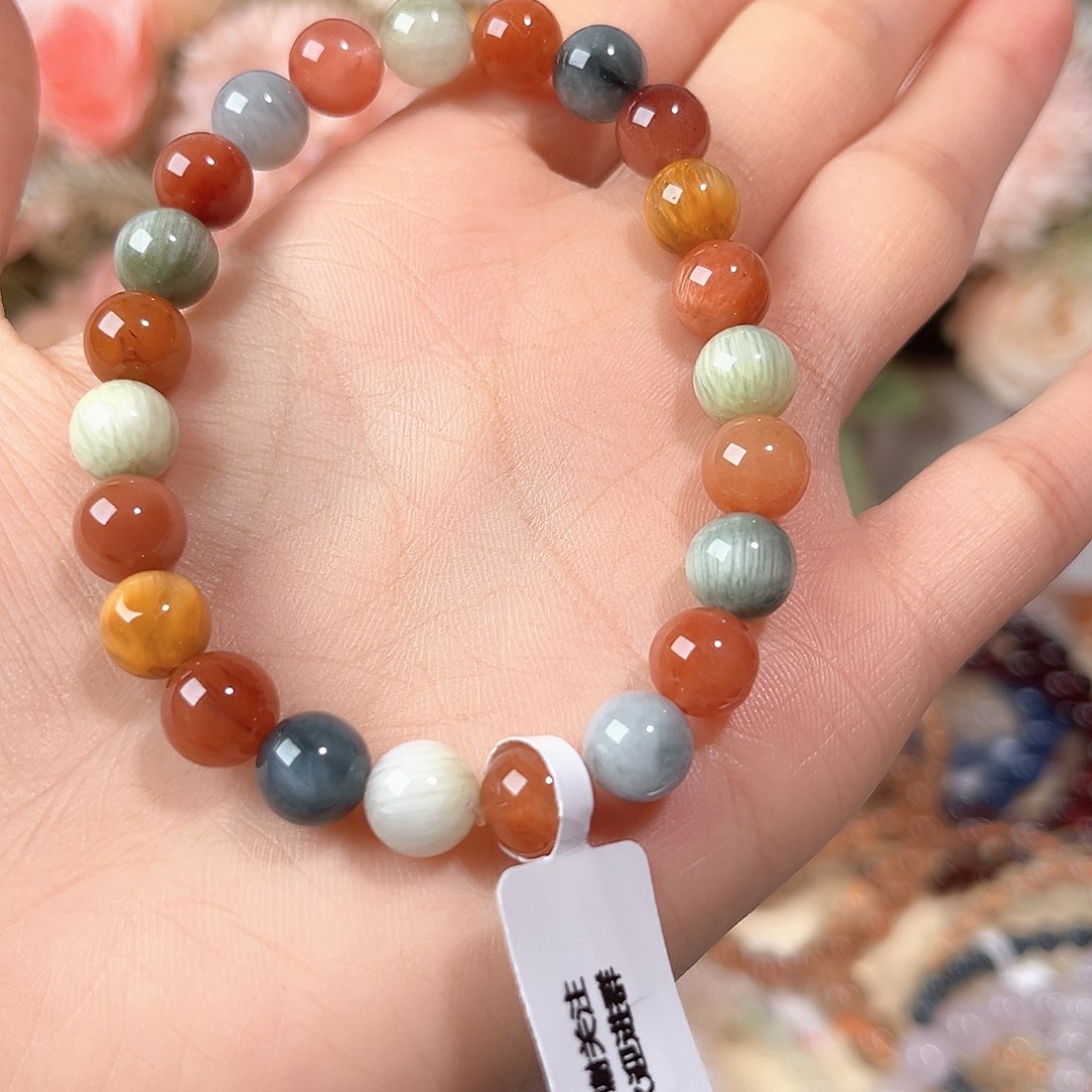 烟晶手链未镶嵌芙*老矿兔毛2号