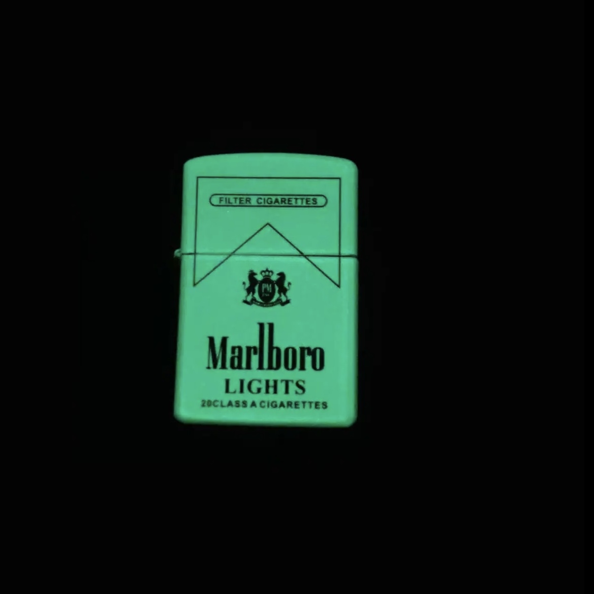 CHIEF【夜光万宝路】时尚纪念绿色创意防风打火机煤油打火机火机