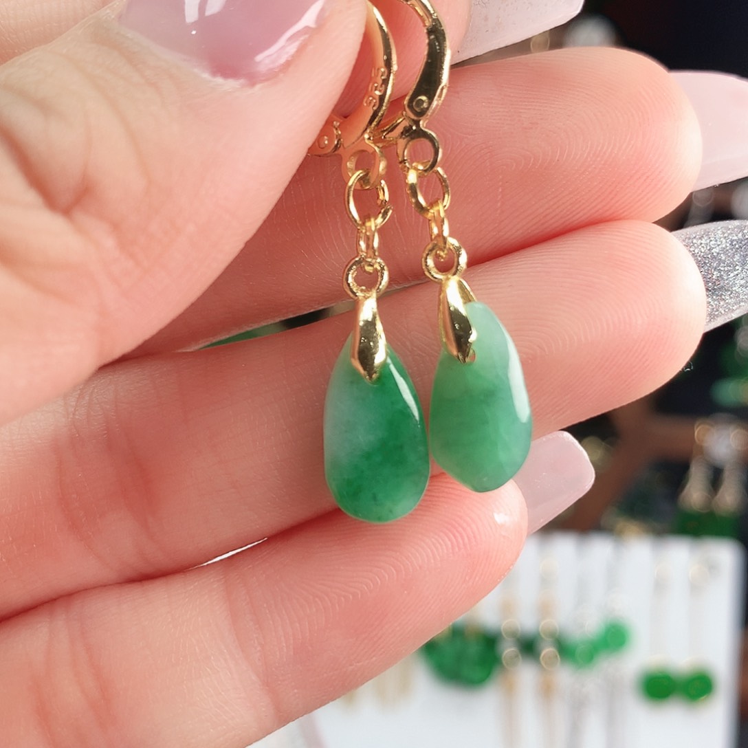 翡翠未镶嵌耳饰耳饰