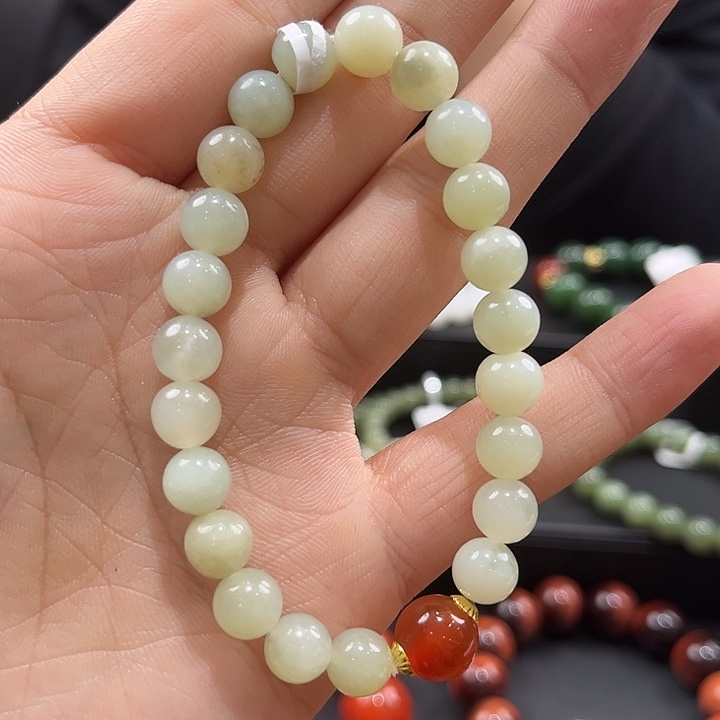 和田玉未镶嵌手串多样性发货拍一发一