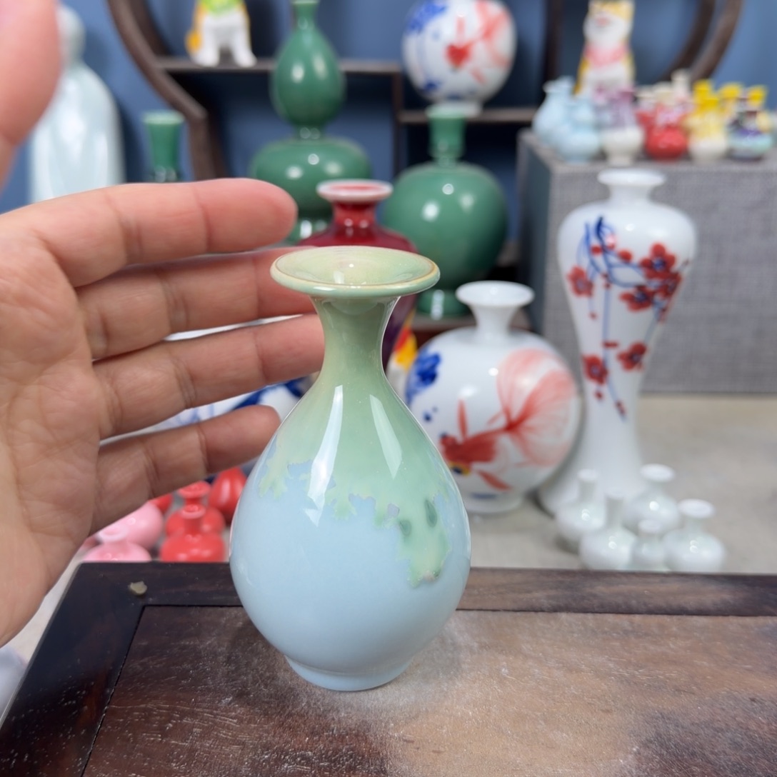 陶瓷手工小花器摆件