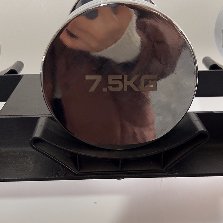 全新电镀纯钢7.5公斤哑铃一对