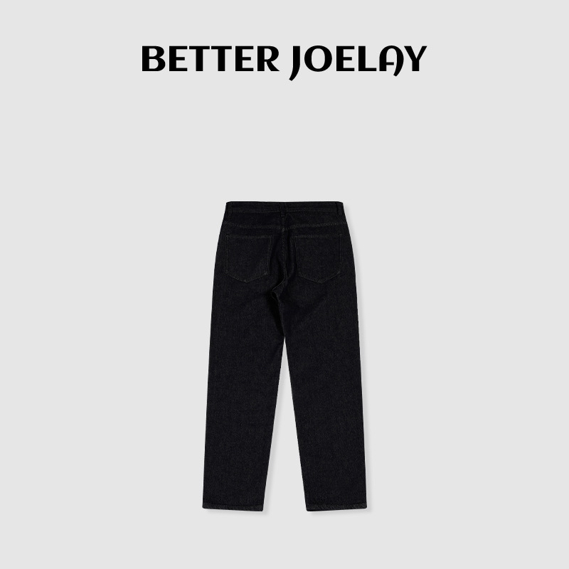 BETTERJOELAY-【首尔街角】高端百搭牛仔裤水洗时尚简约宽松JG9150