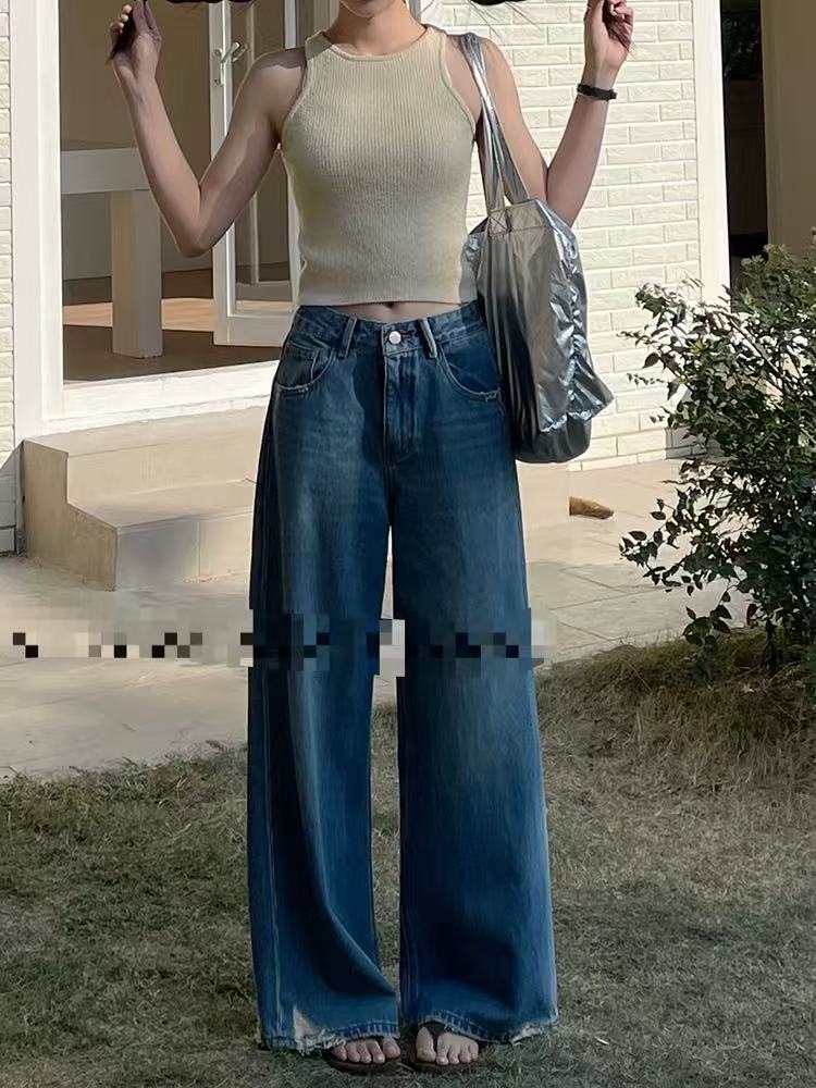 282-牛仔裤女夏新款直筒裤时尚休闲显瘦春款小阔腿裤