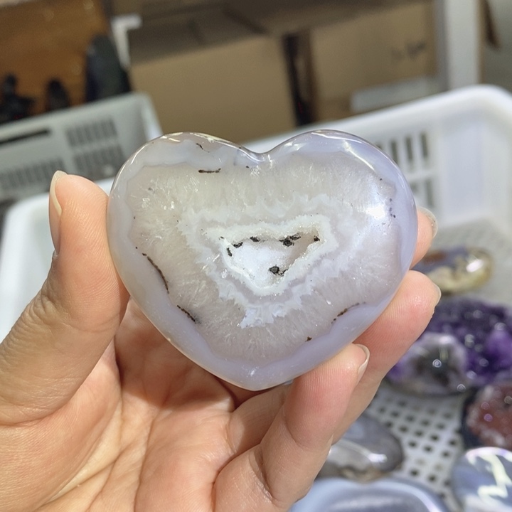 未镶嵌珠宝半成品水晶精抛爱心