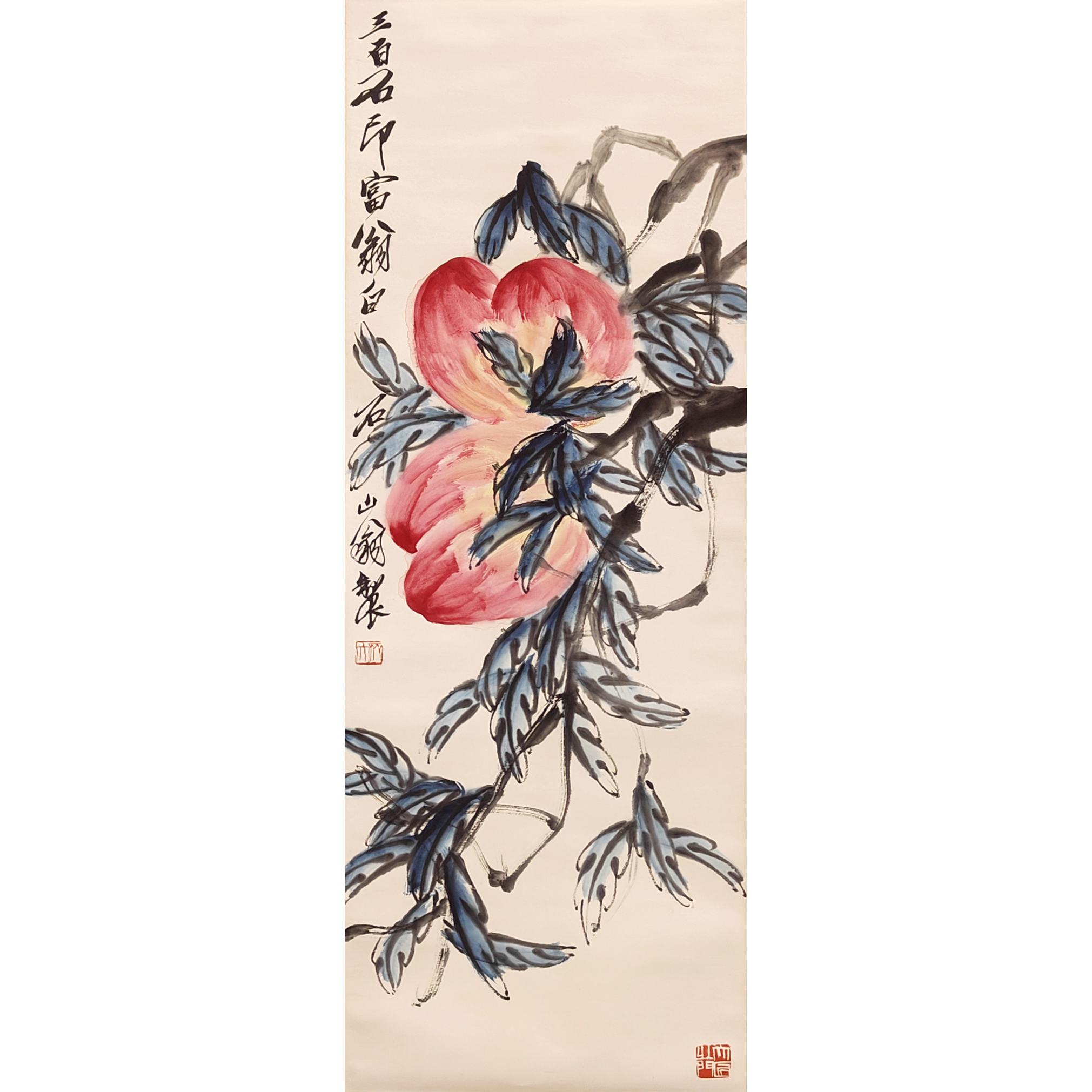 LOT48 齐老【双寿】 立轴 104*35cm 约3.3平尺