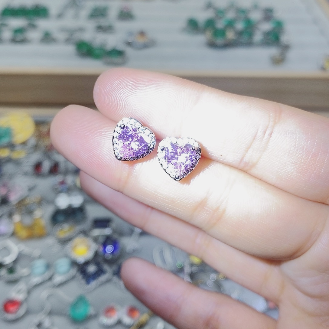 【闪购商品】托帕石耳饰银S925镶嵌