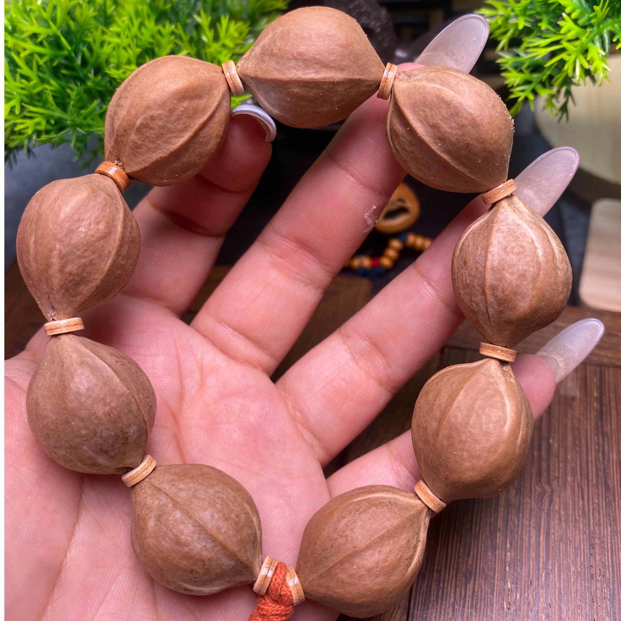 梅林铁核原生态 21*26三花鲨鱼背梅林铁核素串橄榄核素串