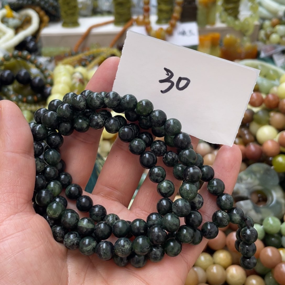 蛇纹石玉手链未镶嵌