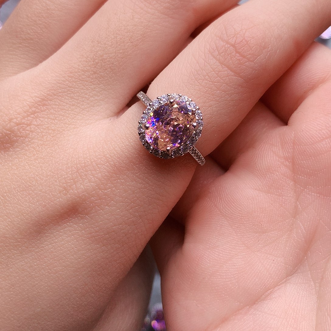 碧玺银S925镶嵌戒指