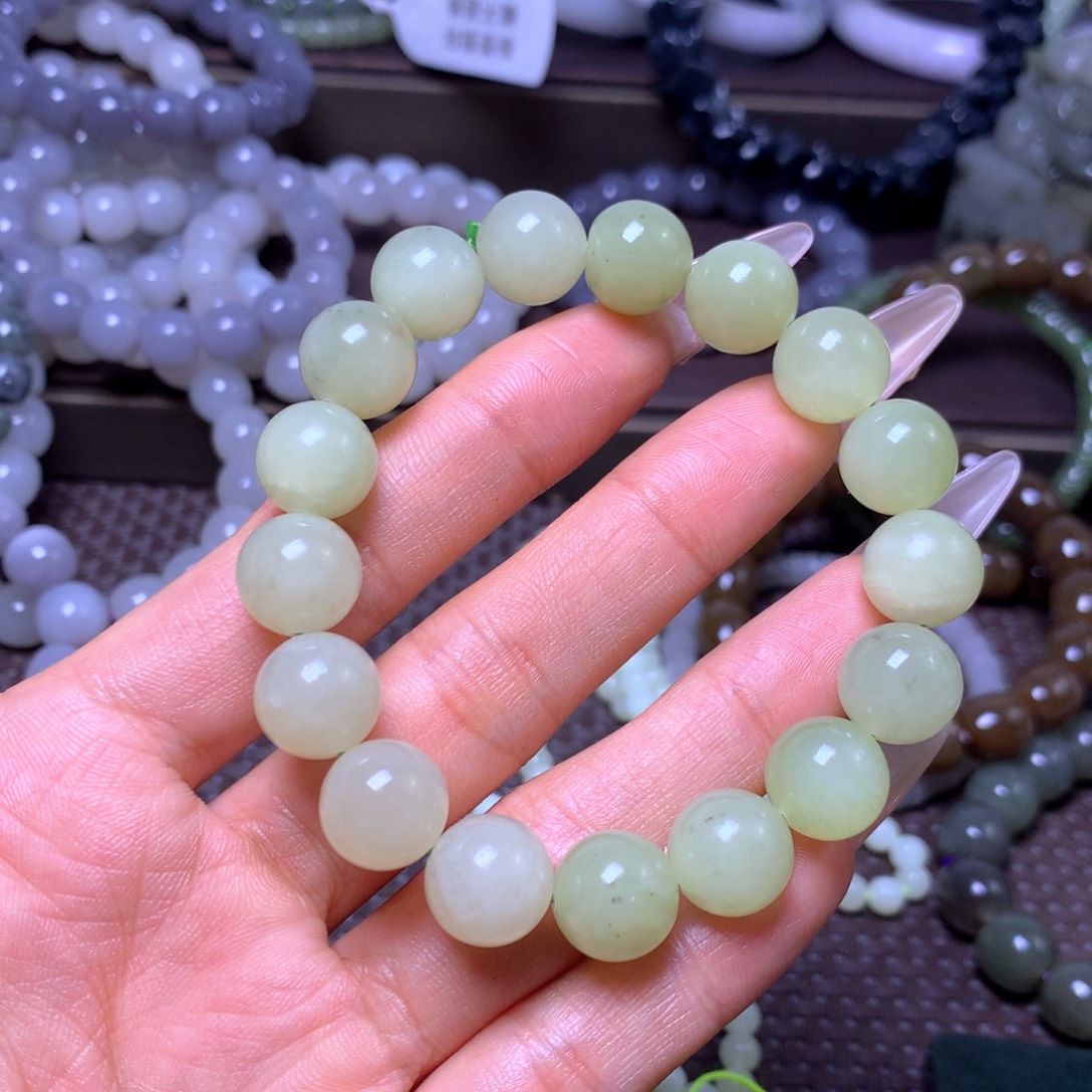 和田玉未镶嵌手串卡12