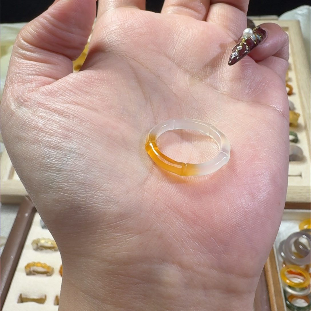 未镶嵌戒指玛瑙/玉髓863港17.5