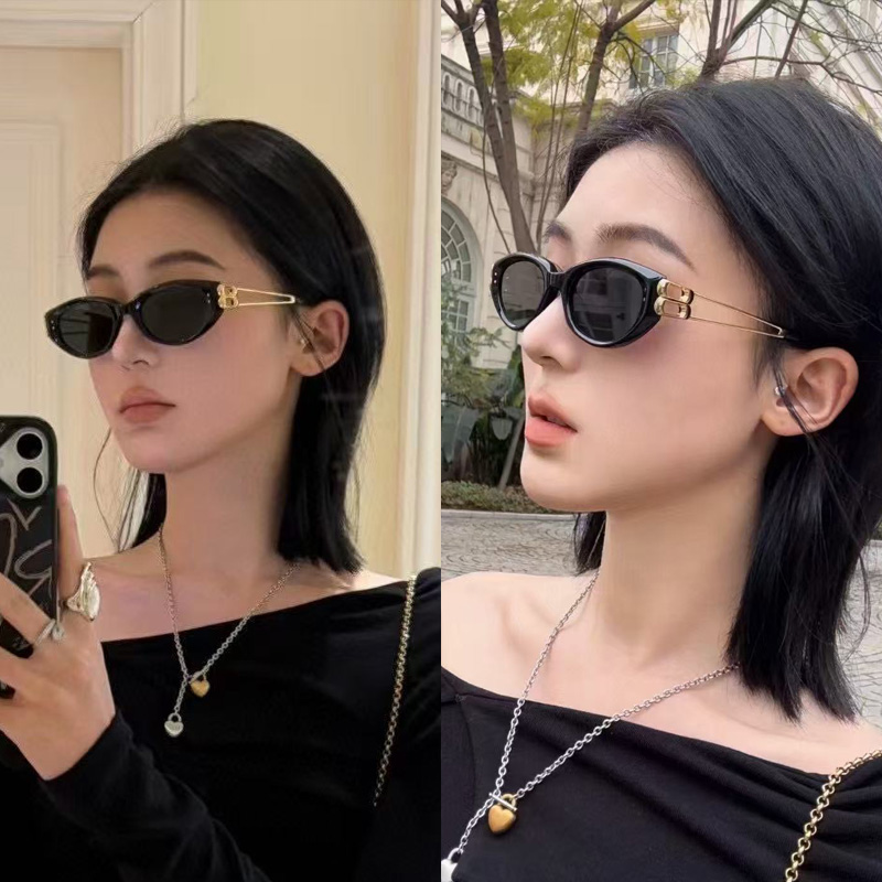 2025新款板材猫眼墨镜好看百搭时尚潮流女生显脸小简约欧美风男女