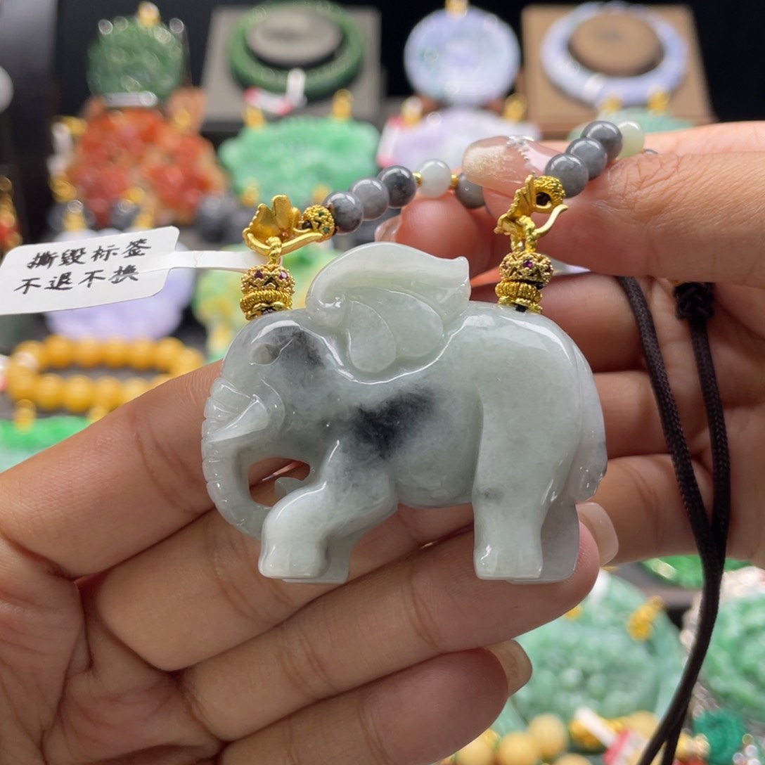 翡翠未镶嵌颈饰代编织