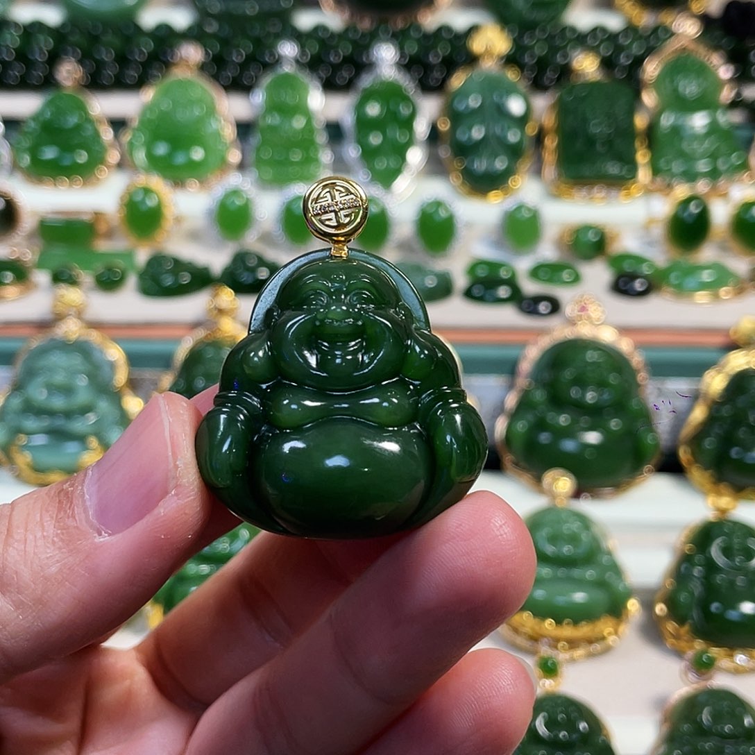 和田玉（碧玉）未镶嵌颈饰35mm