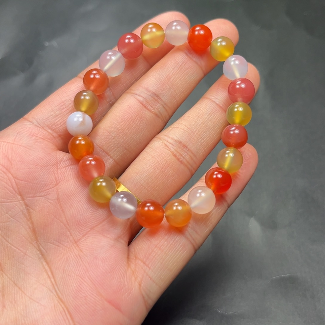 南红玛瑙圆珠手串未镶嵌
