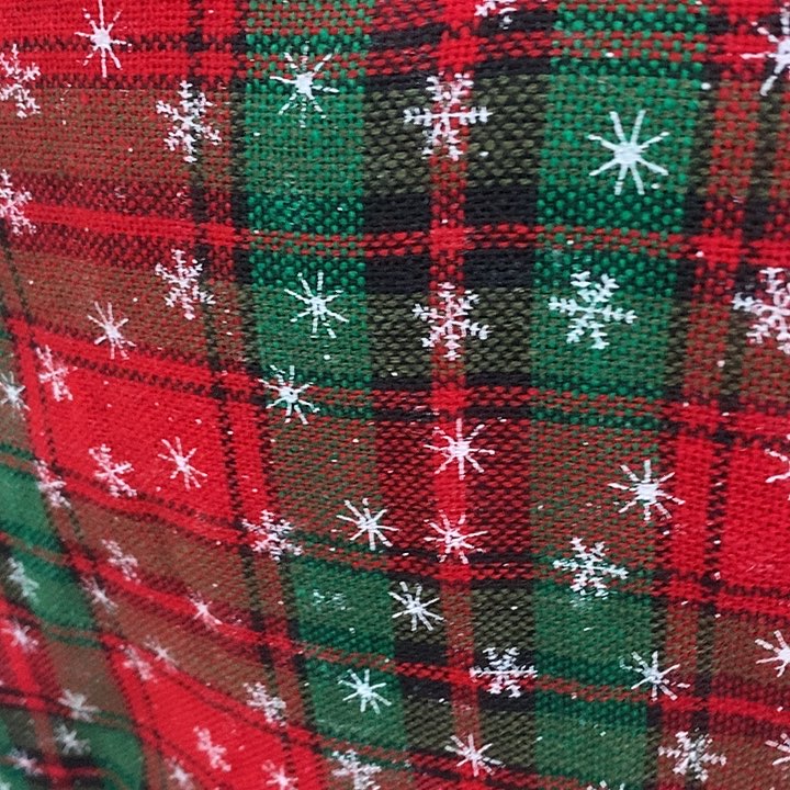 混纺圣诞风格子布料2米长
