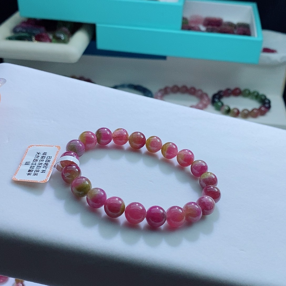 碧玺手链未镶嵌8.6mm左右