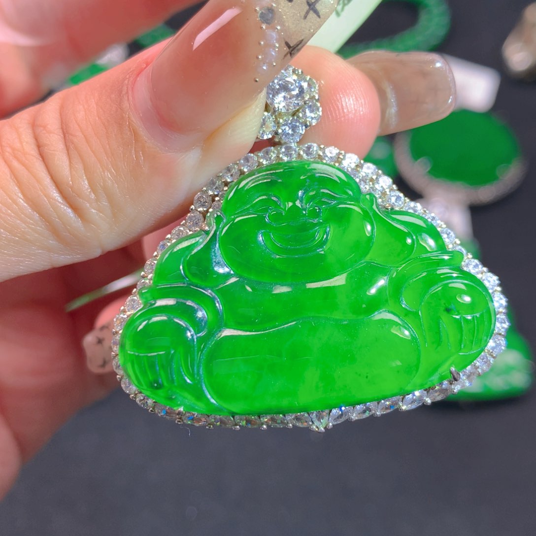 翡翠颈饰银S925镶嵌111111111