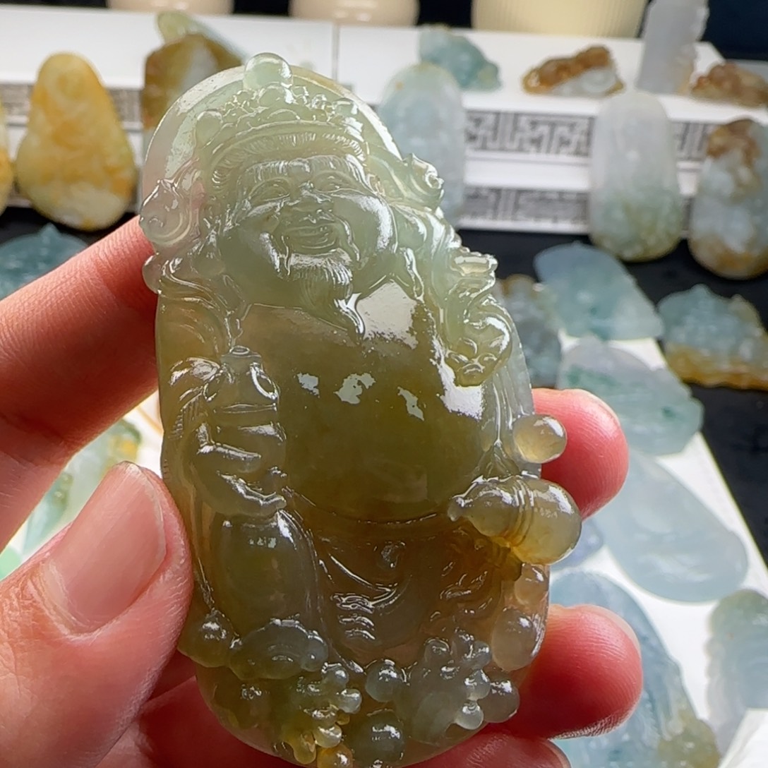定制翡翠未镶嵌翡翠财神