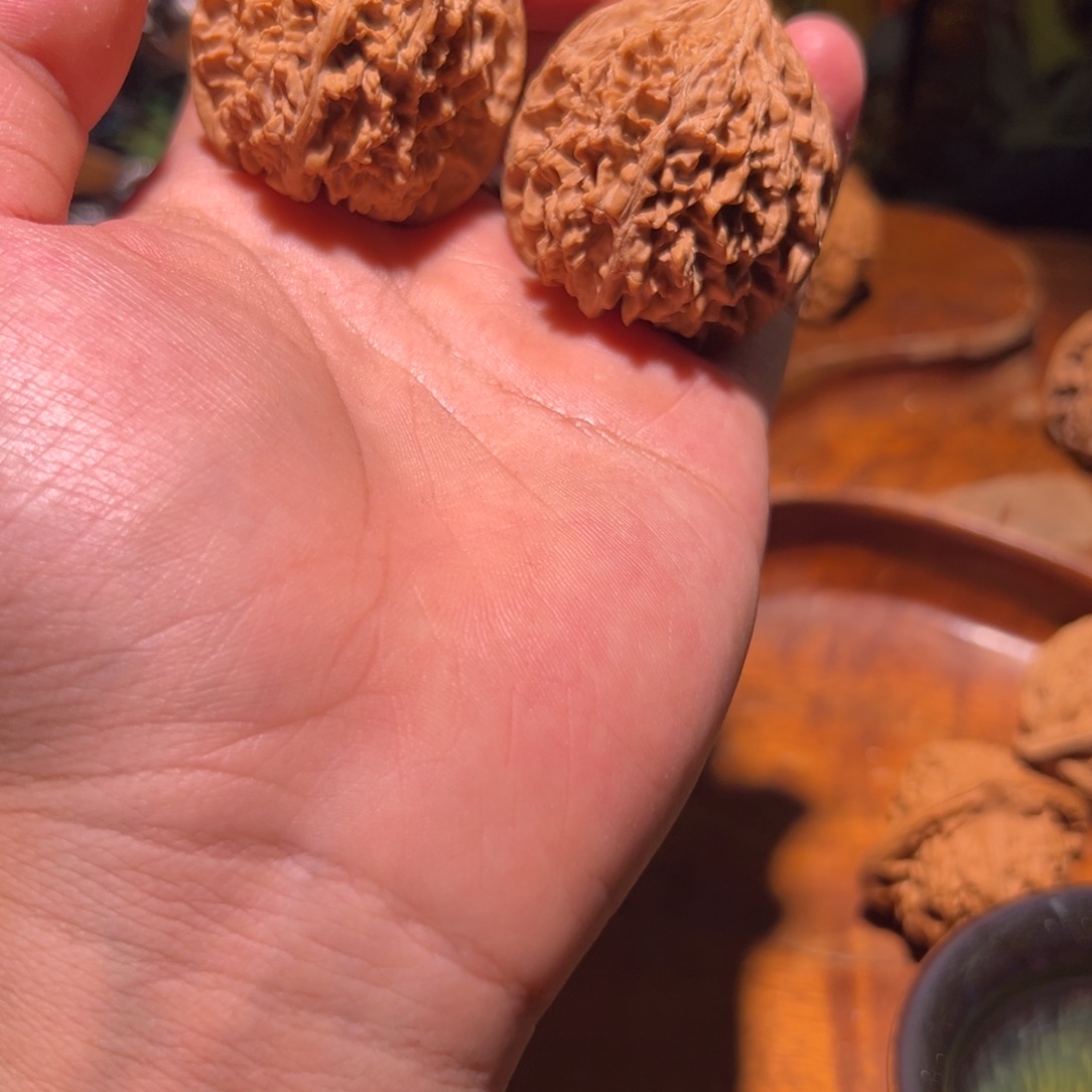 吊坠文玩核桃40全品满天星一对