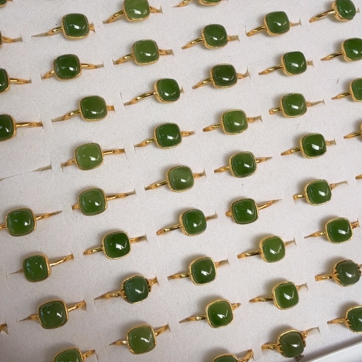 颈饰未镶嵌和田玉韩哥碧玉方糖戒指发一个