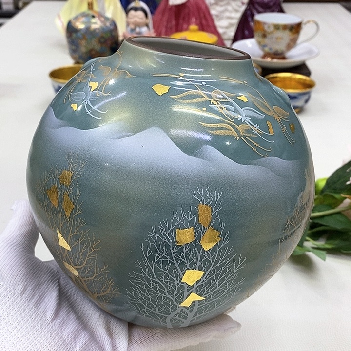 摆件高17九谷正品保真