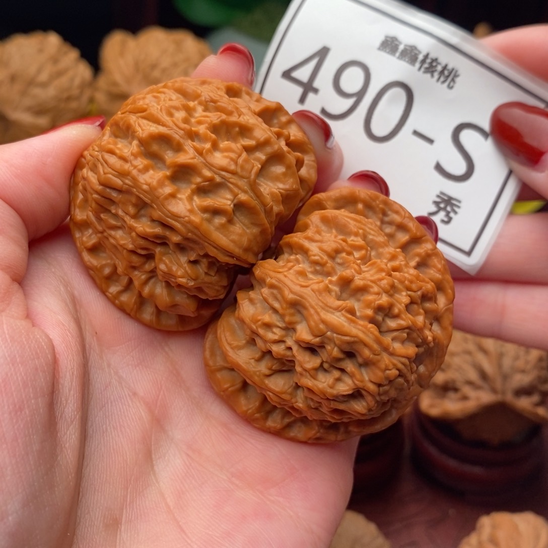 文玩核桃把件白狮45