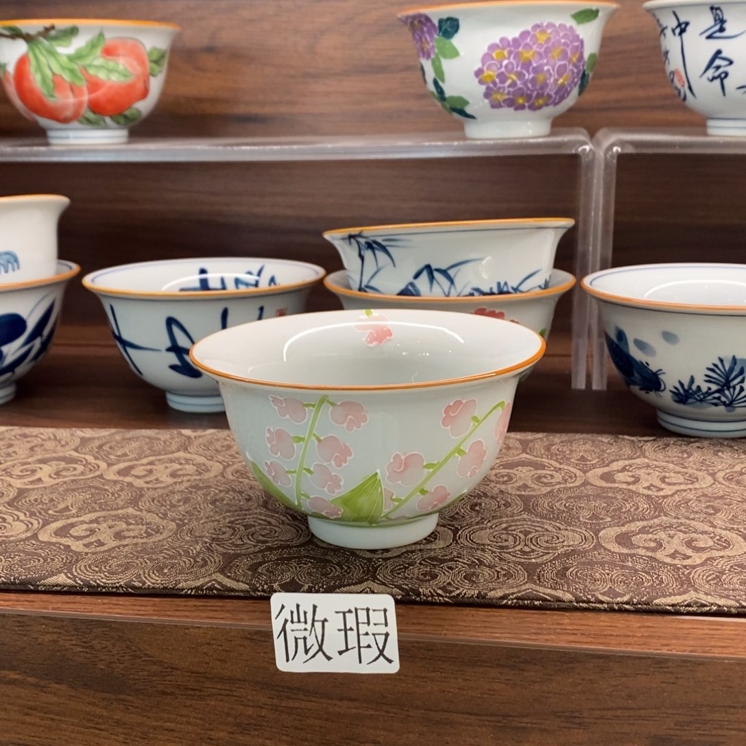 釉下彩老陶泥手工绘制