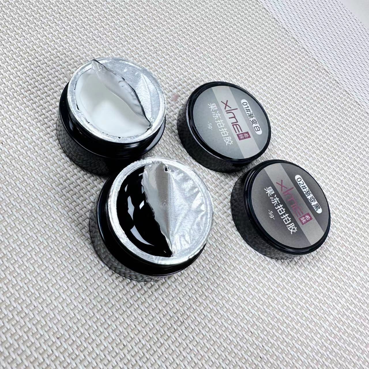 希妹 美甲黑白拍拍胶