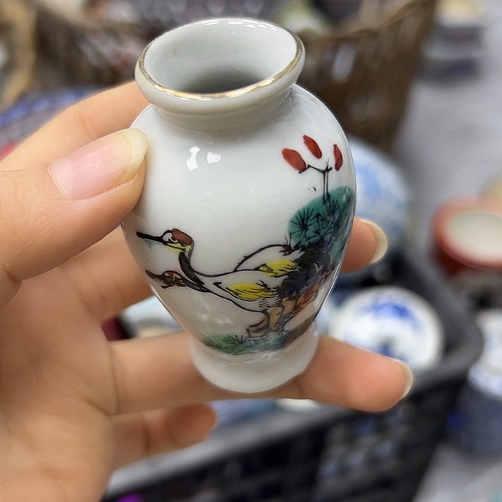 花瓶80年代描金0000000000