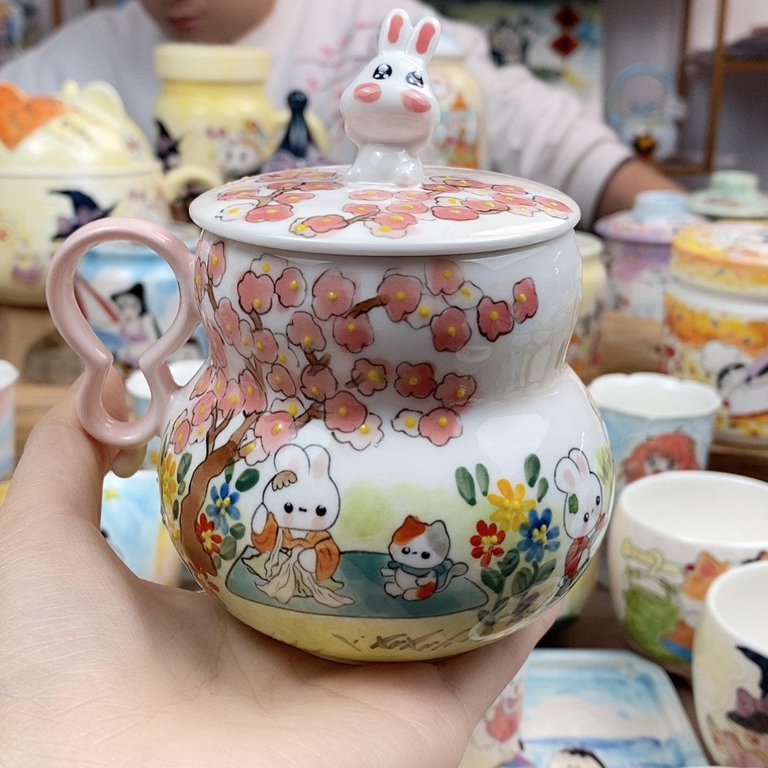 杯董董文创手绘陶瓷