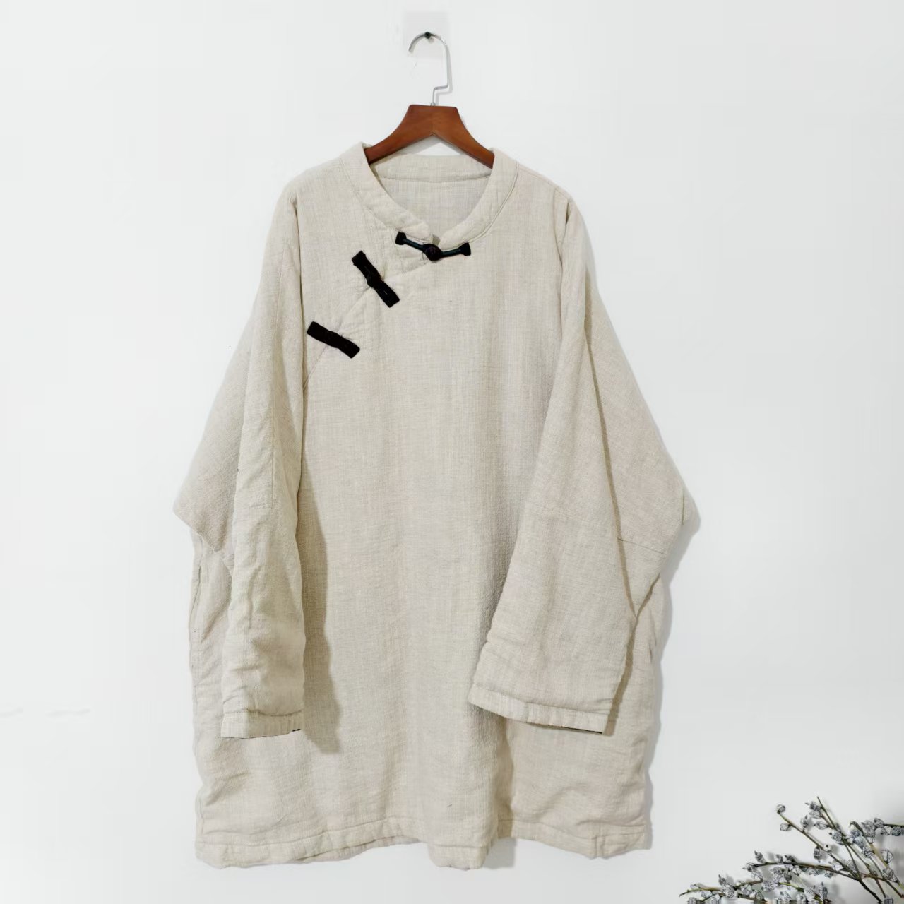 【大梅子推荐】设计款亚麻盘扣棉服JG6523A