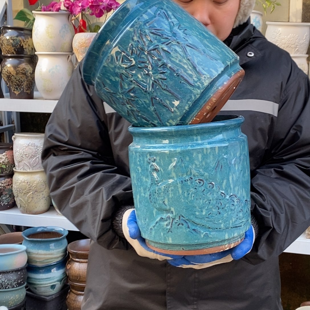 花盆紫砂口20高20处理俩个