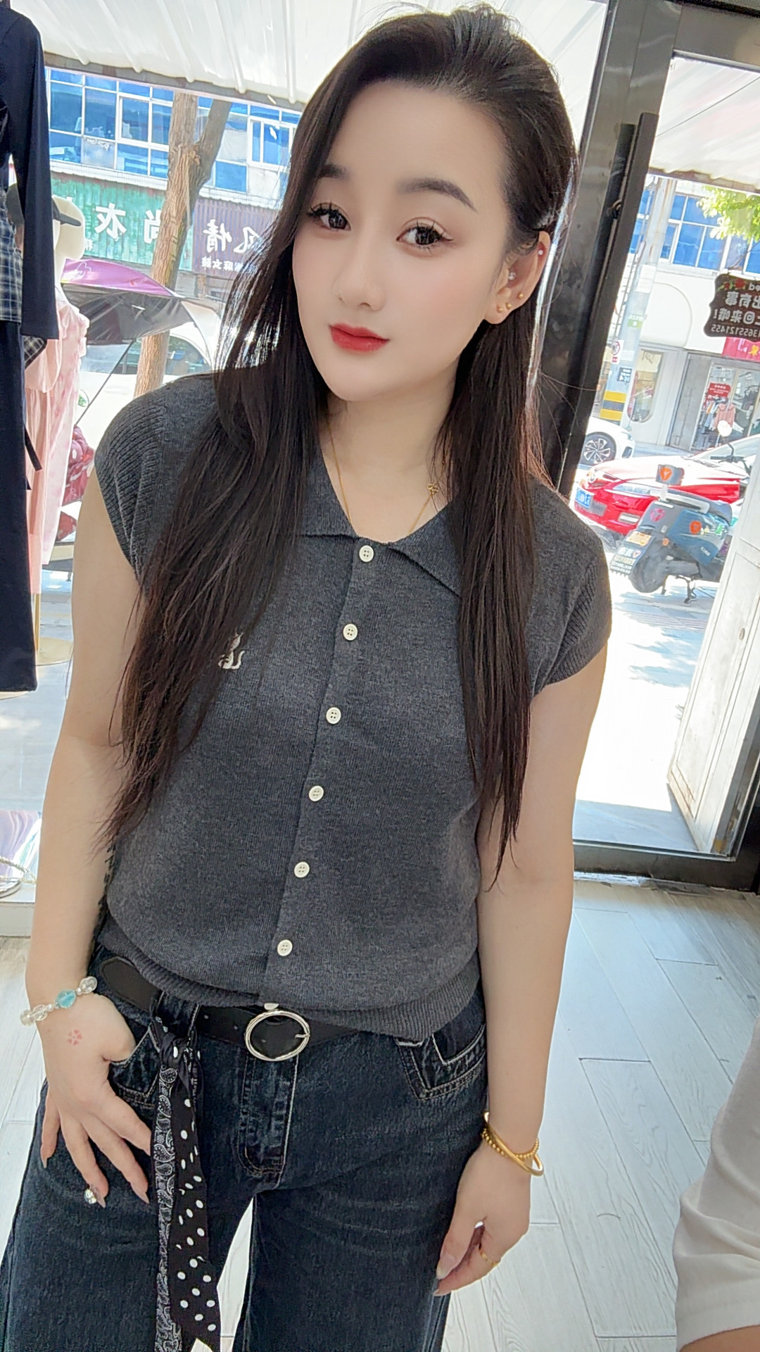 短袖时尚小众薄款纯色夏季常规款气质毛针织衫百搭