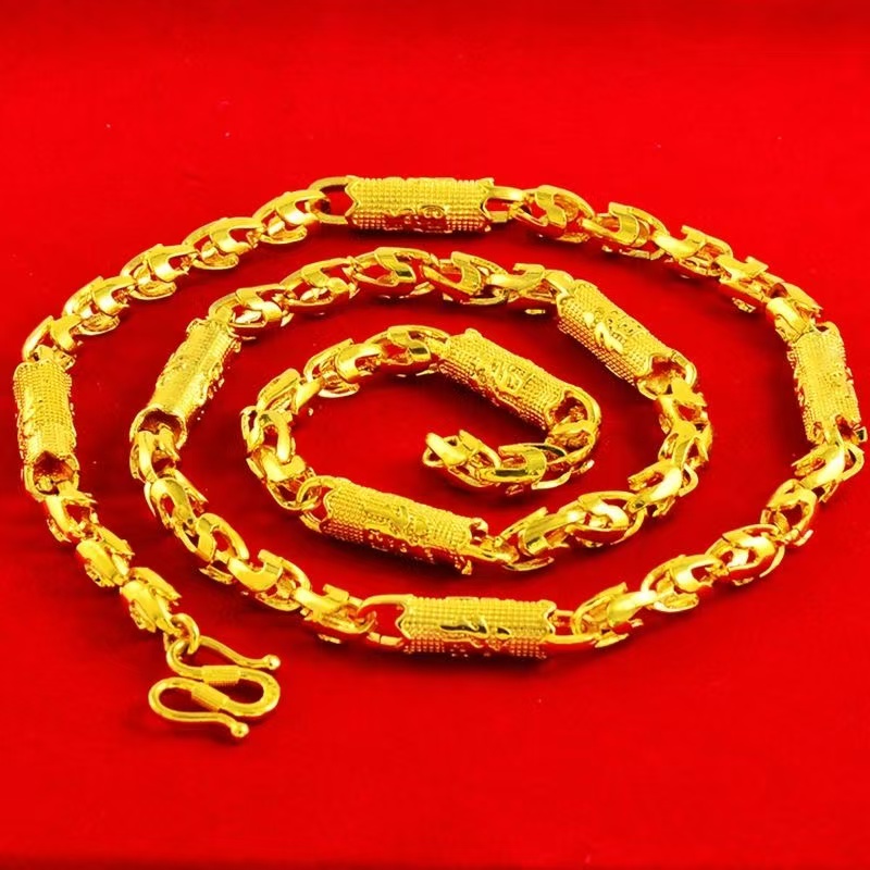 合金项链 【龙柱项链】男士男款时尚霸气潮流大气磨砂经典素款