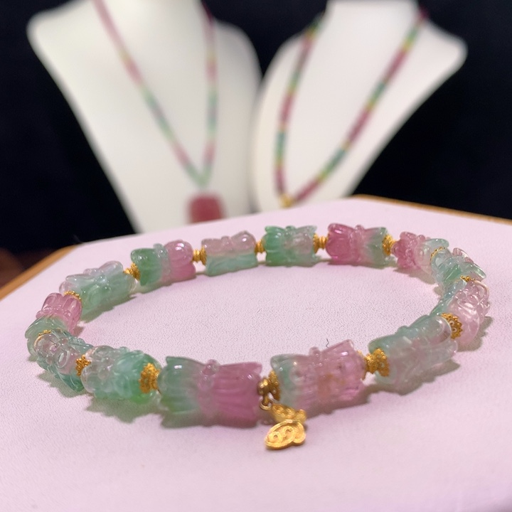 双色碧玺手链未镶嵌