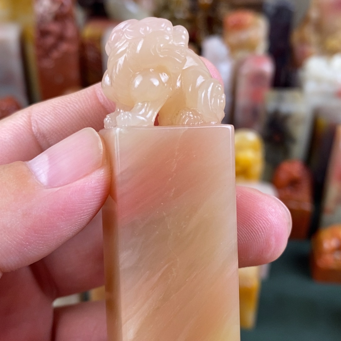 晒***阳巴林石印石巴林石手工雕钮
