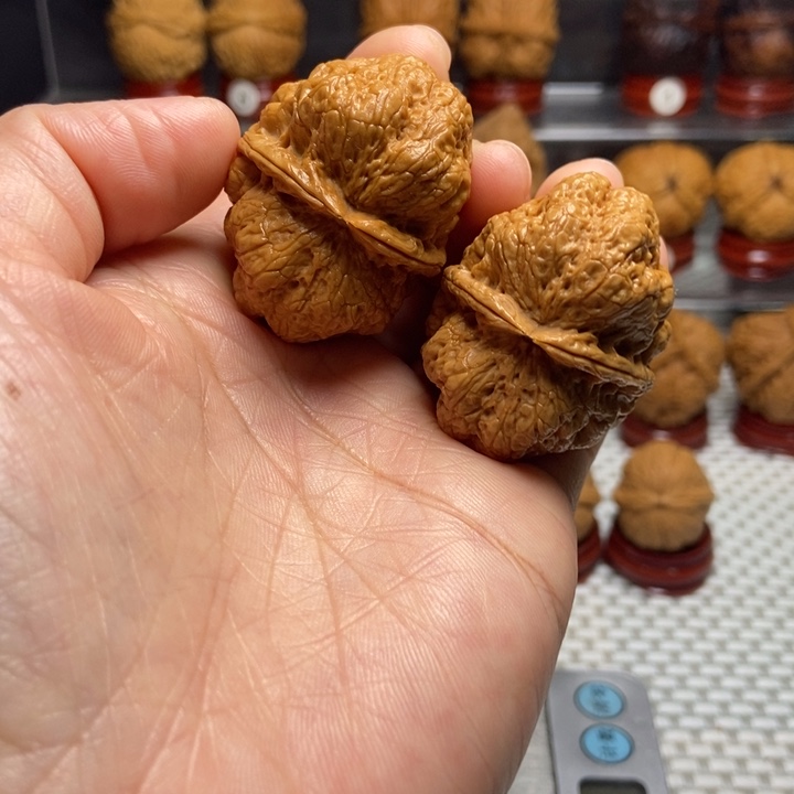 文玩核桃把件15金貔恘