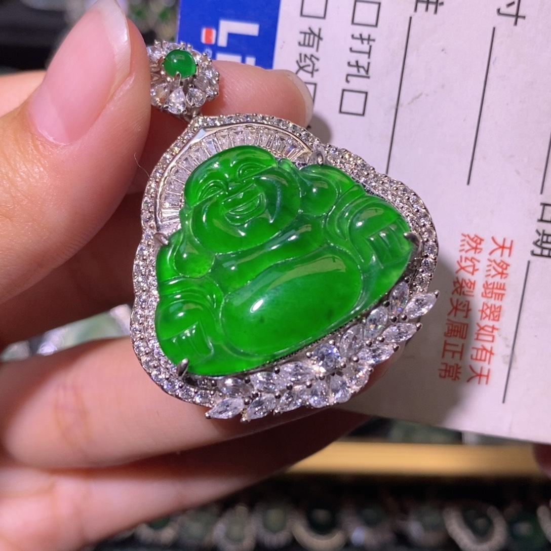 翡翠银S925镶嵌颈饰